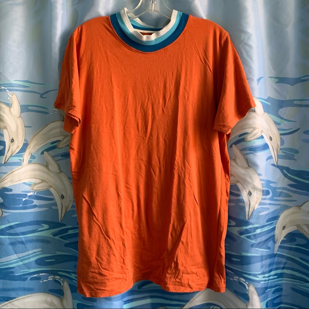 Big Bud Press Mock Neck tee in Ocean Breeze